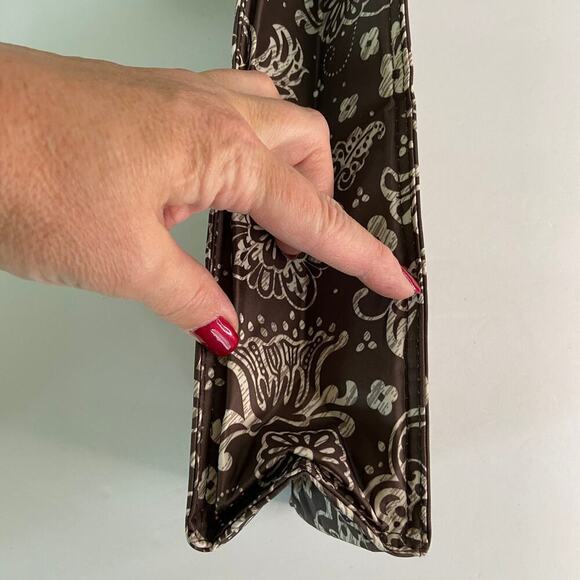 Thirty-One Perfect Bottle Thermal Holder Brown Woodblock Floral - Picture 6 of 9